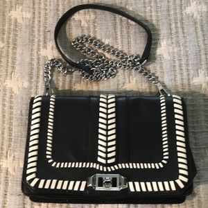 Black and white Rebecca Minkoff purse